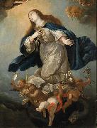 Circle of Mateo Cerezo the Younger Immaculate Virgin, formerly in the Chapel of Palacio de Penaranda, Spain France oil painting artist